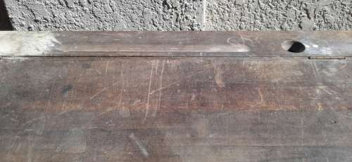 SOLID VINTAGE SCHOOL DESK.  SEE ALL PICTURES